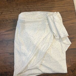 Koch White Wrap Skirt with Star Pattern